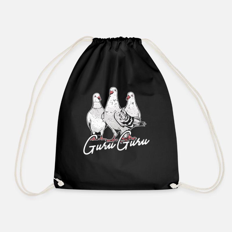 Brieftauben Guru Guru Tauben - Turnbeutel - Schwarz