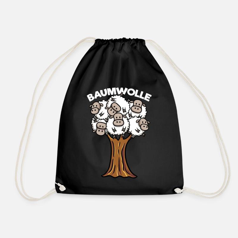 Baumwolle - Turnbeutel - Schwarz