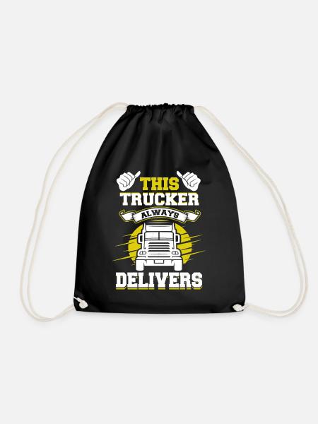 Trucker Trucking Lkw-Fahrer - Turnbeutel - Schwarz
