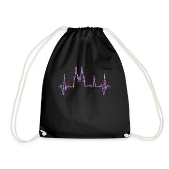 Cologne Cathedral Heartbeat Carnival Carnival - Drawstring Bag - black - Front