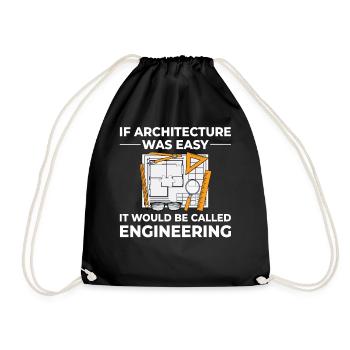 Architecture Designer Engineering House Architect - Drawstring Bag - black - Front