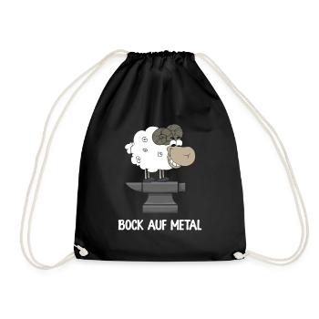 Bock Auf Metal Heavy Metal Amboss - Turnbeutel - Schwarz - Vorne