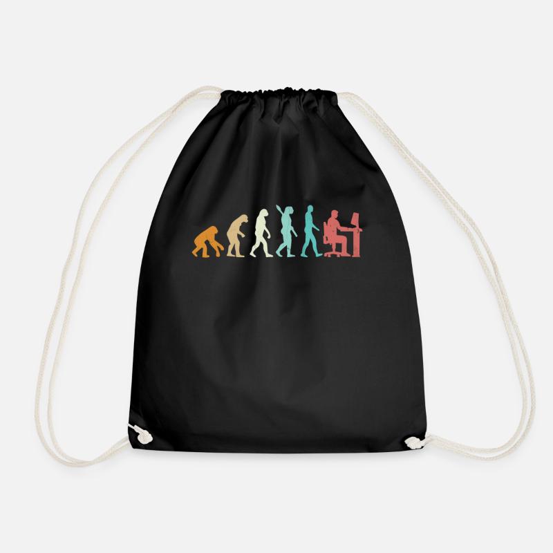 Evolution Programmer Coder Gamer Developer Geek - Turnbeutel - Schwarz