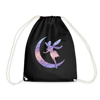 Glitter Fée Elfe Conte de Fées Dames Fille Cadeau - Sac de sport léger - noir - Devant