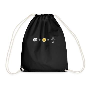 Joueurs de cartes de poker Poker Stickman Casino Poker - Sac de sport léger - noir - Devant