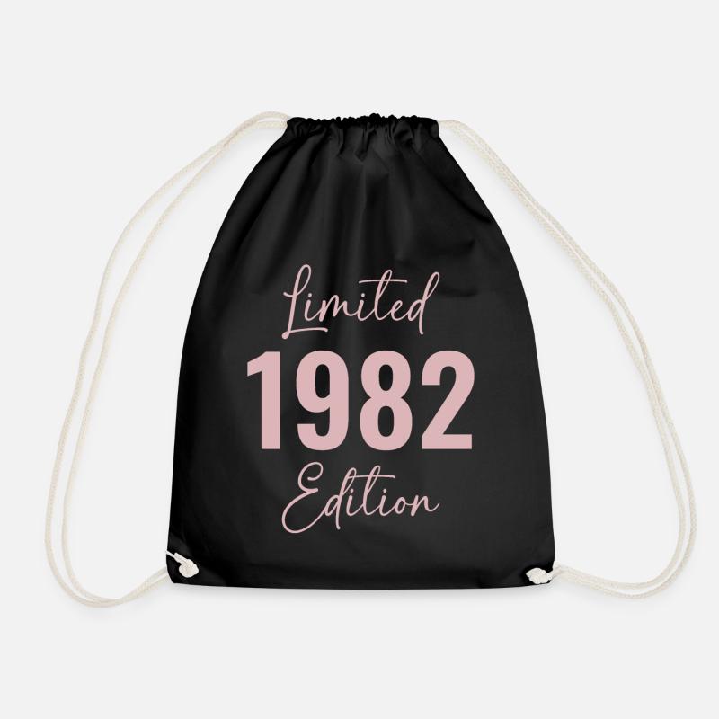 Limited Edition 1982 Geburtstagsshirt 40. - Turnbeutel - Schwarz