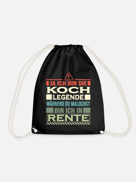 koch ihr malocht ich bin in rente - Turnbeutel - Schwarz