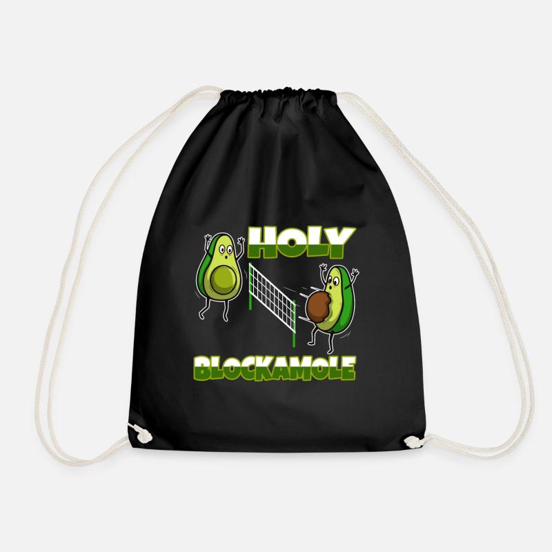 Holy blockamole volleyball - Turnbeutel - Schwarz