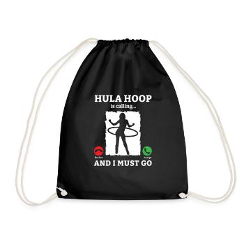 Hulahoop Hullern HulaHoop Sport Hullern Geschenk - Turnbeutel - Schwarz - Vorne