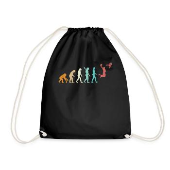 Evolution Of Basketball - Drawstring Bag - black - Front