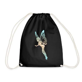 Glitter Fée Elfe Conte de Fées Dames Fille Cadeau - Sac de sport léger - noir - Devant