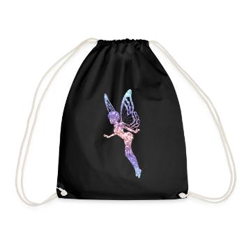 Glitter Fée Elfe Conte de Fées Dames Fille Cadeau - Sac de sport léger - noir - Devant