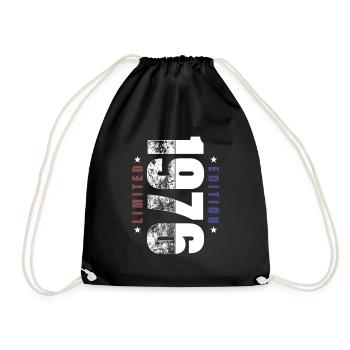 Grunge Birthday Limited Edition 1976 Geboren 1976 - Turnbeutel - Schwarz - Vorne
