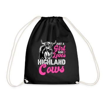 Vaches écossaises Highlander Cattle Highlander - Sac de sport léger - noir - Devant