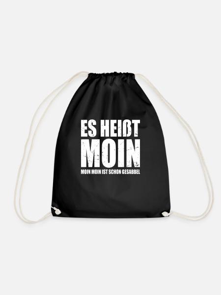 Moin Heißt Es Moin Moin Ist Schon Gesabbel Hamburg - Turnbeutel - Schwarz