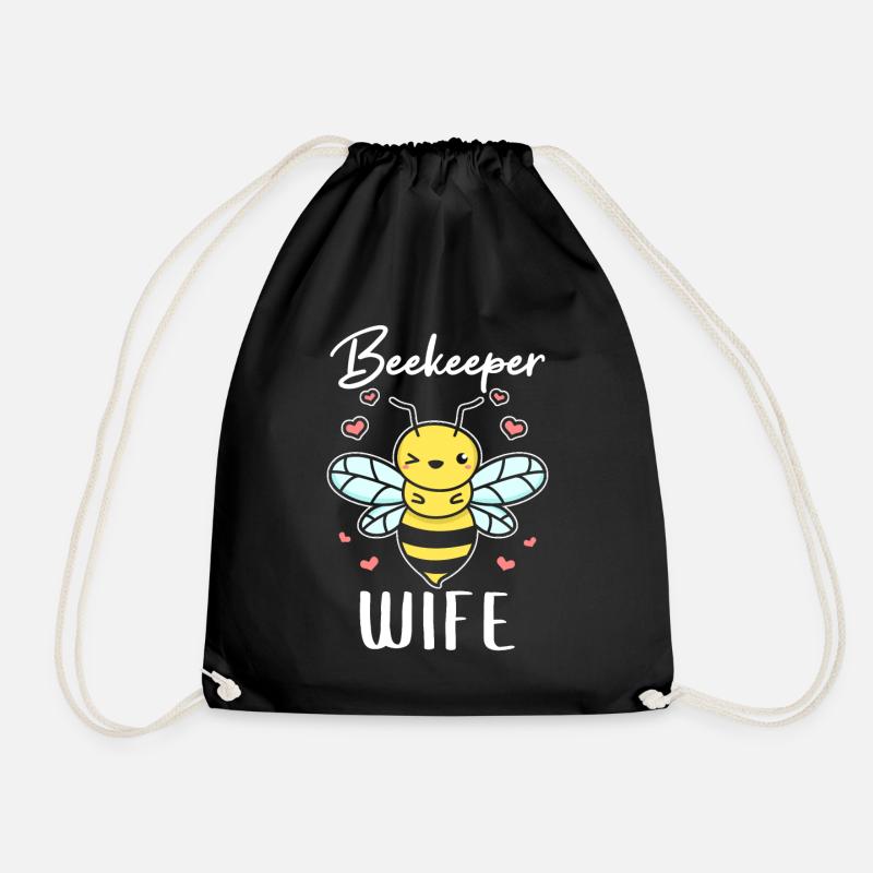 Beekeeper Honey Master beekeeper Beekeeping Beekeeper - Drawstring Bag - black