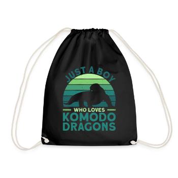 Juste un garçon qui aime les dragons de Komodo - Dragon de Komodo - Sac de sport léger - noir - Devant