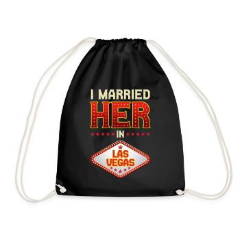 Las Vegas Wedding - Drawstring Bag - black - Front