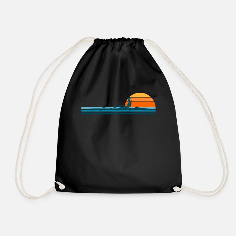 Rowing Crew Rower - Drawstring Bag - black