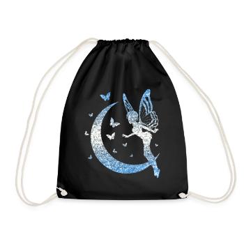 Glitter Fée Elfe Conte de Fées Dames Fille Cadeau - Sac de sport léger - noir - Devant