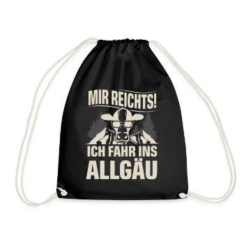 Allgäu - Turnbeutel - Schwarz - Vorne