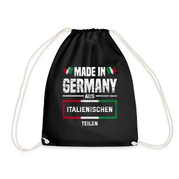 Italien Italiener - Turnbeutel - Schwarz - Vorne