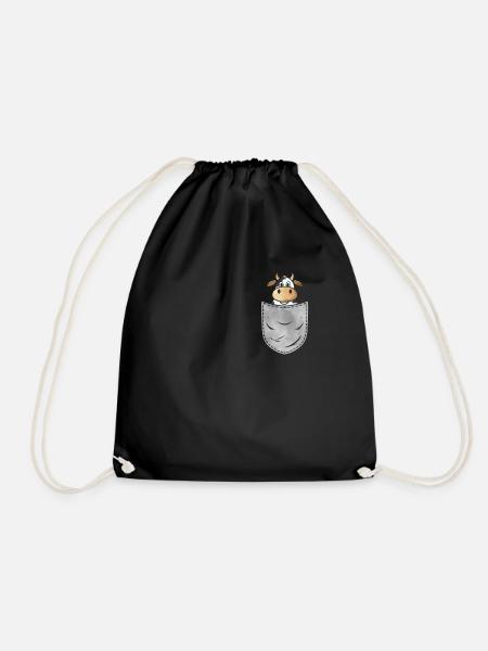 Pocket Cow Animal In Your Pocket Cow - Turnbeutel - Schwarz