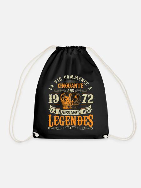 Anniv 50 ans Anniversaire 1972 - Sac de sport léger - noir