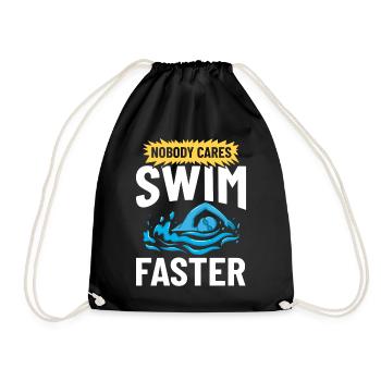 Schwimmen Trainer Pool Schwimmer Lektion - Turnbeutel - Schwarz - Vorne