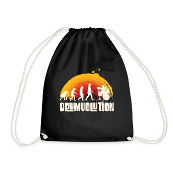 Drumvolution Drums Drumming Percussion Drummer - Drawstring Bag - black - Front