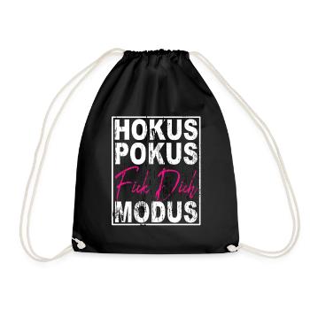 Hokus Pokus Fick Dich Modus - Turnbeutel - Schwarz - Vorne
