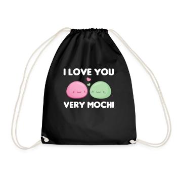 I love you very mochi - Kawaii mochi eis - Turnbeutel - Schwarz - Vorne