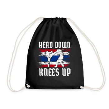 Boxe thaïlandaise - Sac de sport léger - noir - Devant