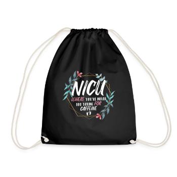 Caffeine NICU Nurse - Turnbeutel - Schwarz - Vorne