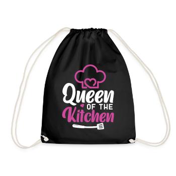Cooking Cook Queen Kitchen Chef - Turnbeutel - Schwarz - Vorne