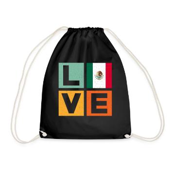 Mexique Amour - Sac de sport léger - noir - Devant