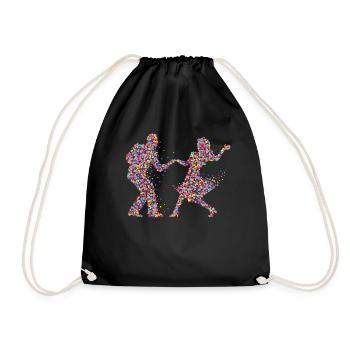 Couple Dance Dance Dance Couple Gift - Drawstring Bag - black - Front