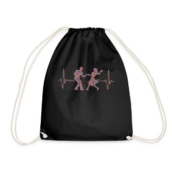 Couple Dance Dance Dance Couple Heartbeat - Drawstring Bag - black - Front