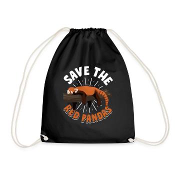 Panda roux Panda Ours - Sac de sport léger - noir - Devant