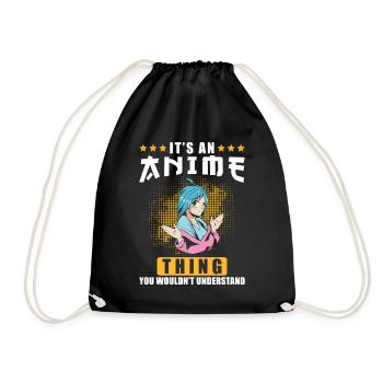 Anime - Drawstring Bag - black - Front