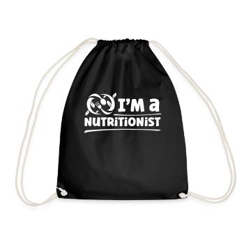 I am a nutritionist Nutritionist Advice - Drawstring Bag - black - Front