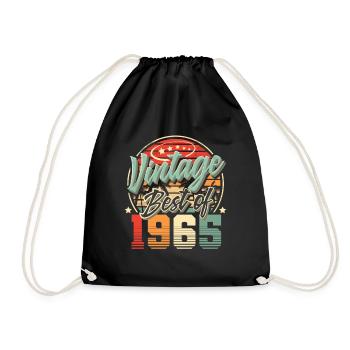 1965 Geburtsjahr Vintage Geburtstag - Turnbeutel - Schwarz - Vorne