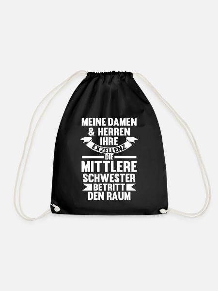 Schwestern Mittlere Schwester - Turnbeutel - Schwarz