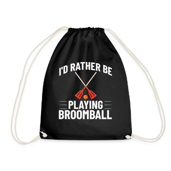Broomball Stock Jeu de joueur de balle Jeu de joueur - Sac de sport léger - noir - Devant