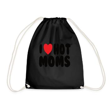 I Love Hot Moms - Turnbeutel - Schwarz - Vorne