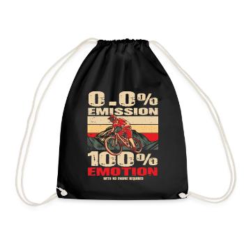 Bicycle Cyclist Mountain Bike Cycling - Drawstring Bag - black - Front