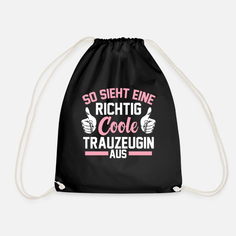 Coole Trauzeugin - Turnbeutel - Schwarz