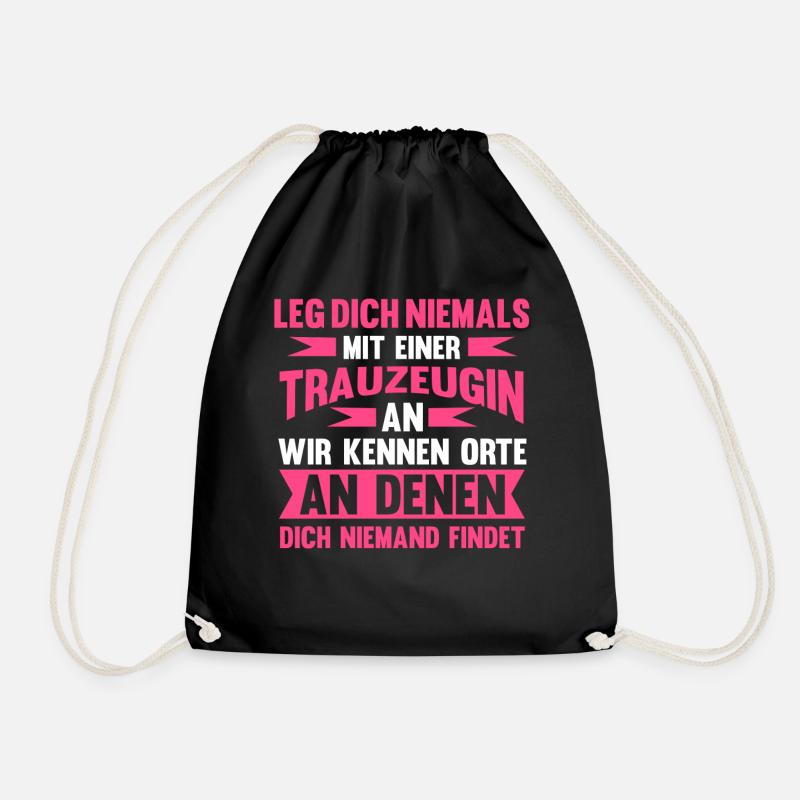 Trauzeugin - Turnbeutel - Schwarz