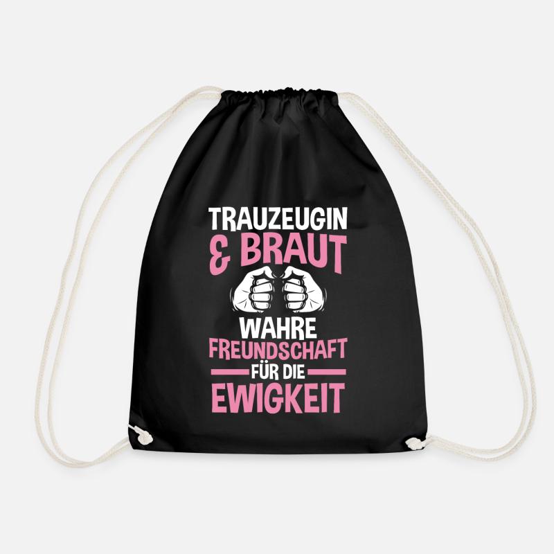 Trauzeugin - Turnbeutel - Schwarz