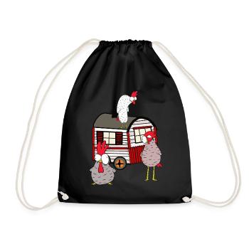 Remorque Poulailler volaille ferme avicole - Sac de sport léger - noir - Devant